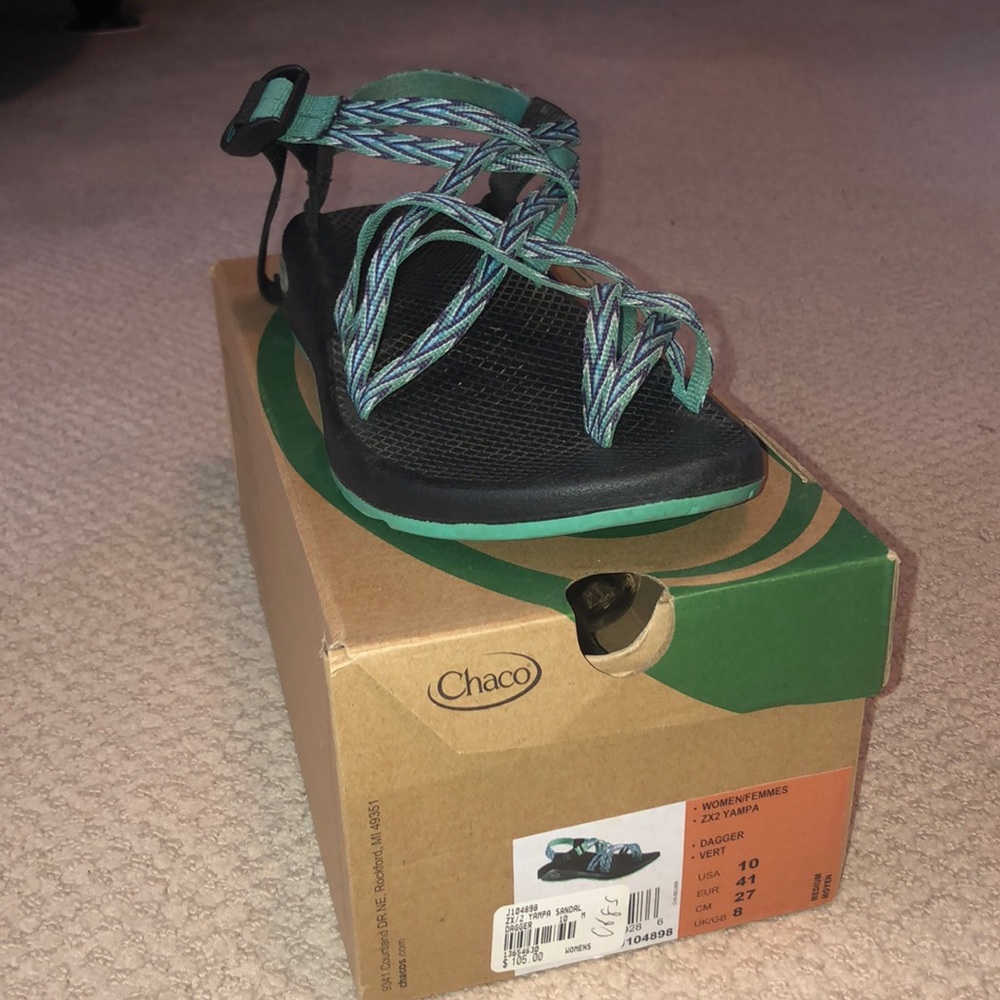 Blue chacos!